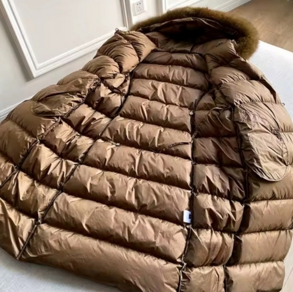 Real Fur Jacket 2025 Winter Women White Duck Down Jackets Ultra Light Warm - Picture 3 of 4